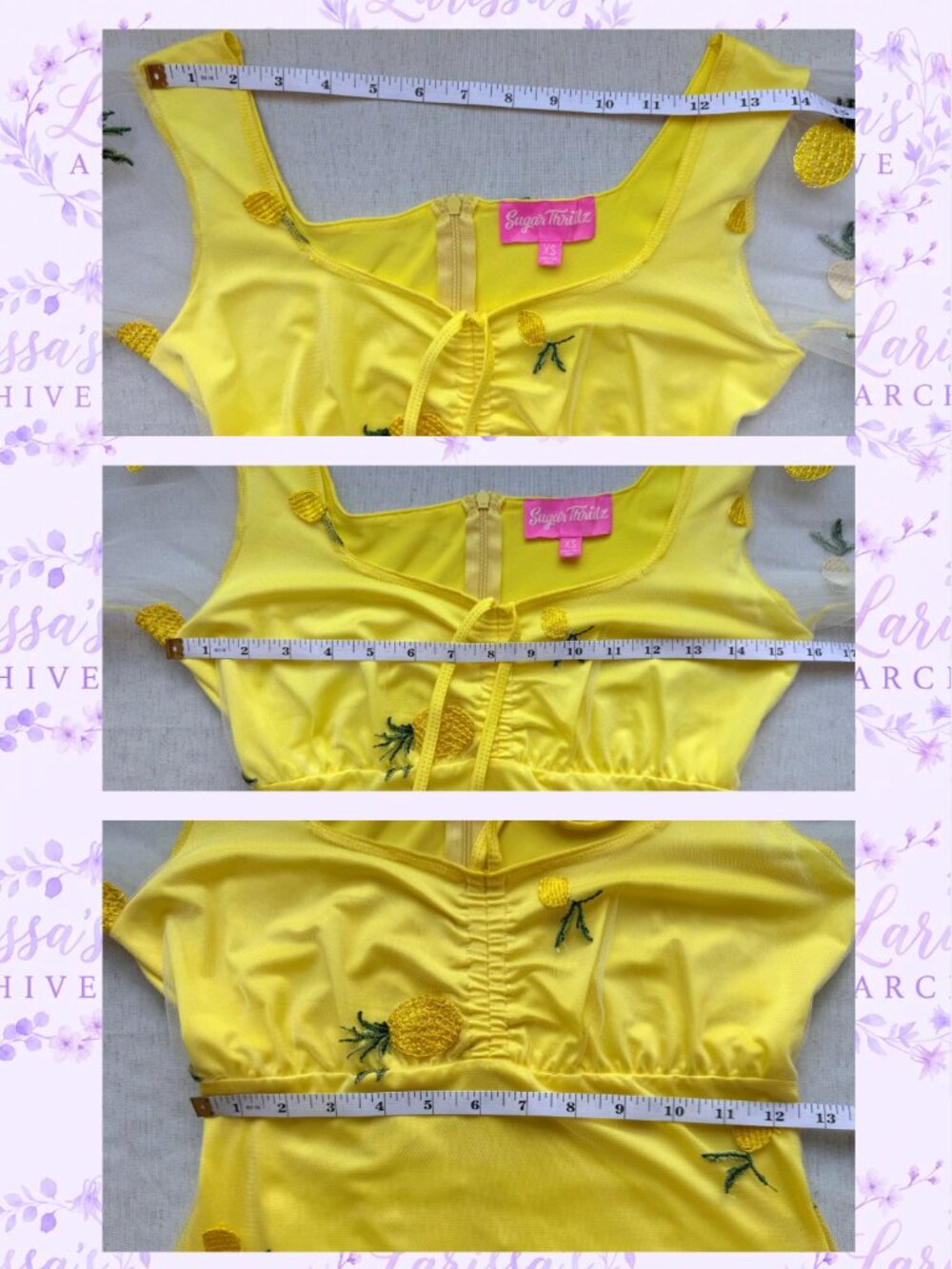 Sugar Thrillz by Dolls Kill I Got The Juice Embroidered Babydoll Dress | Size XS - Picture 7 of 16